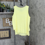 DG2 Womens Mixed-Media Easy Tank Top 721917 Lemon Yellow XL