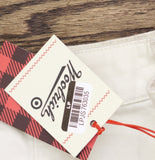 Woolrich X TGT Mid-Rise Barrel Leg Cargo Denim Jean Pants Cream Off White 17
