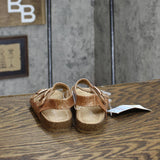 Cat & Jack Toddler Girls Reagan Glitter Footbed Sandals Rose Gold Brown 11T