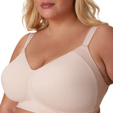 Playtex Smooth Wireless Coverage T-Shirt Bra Sandshell Side Panel Brown 42DD