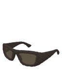 Bottega Veneta Intrecciato Braided Wrap Sunglasses BV1303S007M Brown 56MM