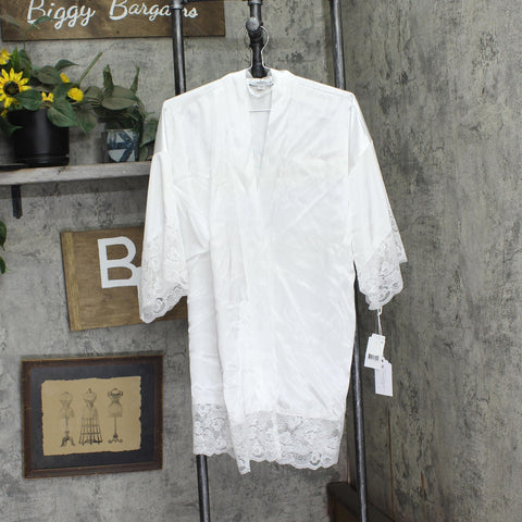 In Bloom By Jonquil Womens Satin The Bride Wrap Robe HER030 White S