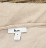 Bar III Womens Terry Cloth Dress Halter Open Back 100149229 Natural Nude Brown L