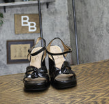 Wild Pair Womens Laviniaa Platform Sandals 10020641100 Black Smooth 6M