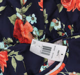 Crystal Doll Juniors Floral Skater Fit & Flare Dress 2682475 Navy Blue S