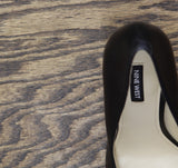 Nine West Womens Stiletto Heel Tatiana Pump 60289666 Black Leather 10M