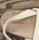 Universal Thread Straps Slip On Open Toe Sandals Cream Off White / Brown 9M