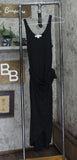 And Now This Womens Sleeveless Knit Side-Tie Tulip Midi Dress Black S