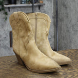 Universal Thread Womens Jacey Western Ankle Boots 90511599 Tan Brown 6.5M
