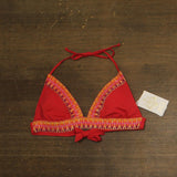 Becca Delilah Halter Bikini Swim Top 613157 Fire Red M