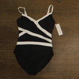 Anne Cole One-Piece Swimsuit with Mesh Insert 26MO02001 Black / White 12