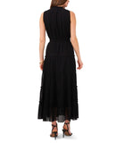 1.state Women's Sleeveless Tie V-Neck Smocked-Waist Maxi Dress 8133933