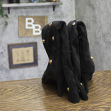 A New Day Studded Faux Suede Mid-Calf Boots with Cone Heel 94568945 Jet Black 9M