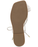 INC International Concepts Womens Gilma Flower Flat Sandals White Smooth 8M