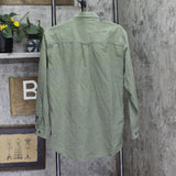 Woolrich Mens Vintage Long Sleeve Cotton Button Up Shirt Green M