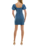 Trixxi Juniors Twist-Front Bodycon Dress 26EG67023I Slate Blue L