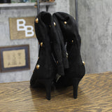 A New Day Womens Justice Boots Faux Suede Studded 94568942 Jet Black 7.5M