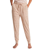 State of Day Womens Knit Printed Jogger Pants Soft Leopard Brown 2XL