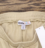 Kids Headquarters Girls Cargo French Terry Sweatpants Khaki Brown 6X