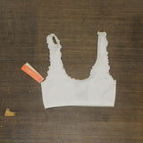 Colsie Women's Lettuce Edge Seamless Bralette Unlined Bra 82005785