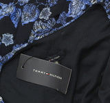 Tommy Hilfiger Womens Printed Ruched Mini Dress Sky Captain / Amparo Blue 8