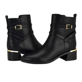Calvin Klein Womens Buckle Jasen Bootie KCJASEN Black 6.5M