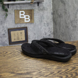 Easy Spirit Wendi Embellished Thong Sandals SEWENDI5-H Black 9M