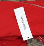 Calvin Klein Womens Embellished Bell Sleeve Back Zip Dress CD4CC3D8 Red 6