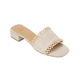 A New Day Womens Lottie Sandals Block Heel Ball Accent Natural Brown 9.5M