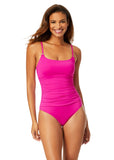 Anne Cole Womens Convertible High Waist Swim Bottom MYMB36001 Hibiscus Pink M
