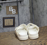 Guess Womens FABULON Sandal Two Strap GWFABULON5 Ivory 7M