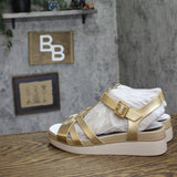 Lifestride Womens Grandiose Wedge Sandals J8203S2 Gold Yellow 8.5W
