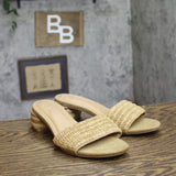 A New Day Womens Fay Heels Block Heel Raffia Sandals 94834805 Natural Brown 8M