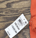 INC International Concepts Womens Ribbed Crewneck Top Summer Fig Orange M