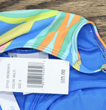 Bleu Rod Beattie Side Scoop Neck Tankini Swim Top On the Bright Print Blue 6