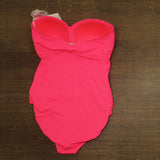 Anne Cole Twist Front Shirred One-Piece Swimsuit MYMO00501 Hot Flamingo Pink 12