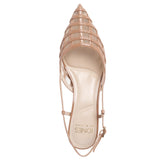 Jones New York Pointed Toe Slingback Kitten Heel Pumps JNY-LINELA Nude Brown 10M