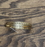 White House Black Market Open Cuff Bangle Bracelet Gold / Silver Gray