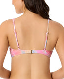 Salt + Cove Sunset Palms Tie-Front Bikini Top SC251004ST Multi Pink M