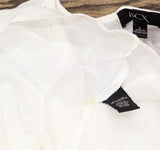 BCX Juniors Lace-Trim Tie-Hem Peasant Top 1080F2K White L