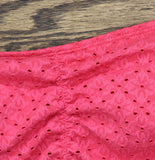 Andie Bandeau Eyelet Bikini Top AT389 Begonia Pink S