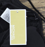Michael Michael Kors Womens Grommet Tankini Padded Swim Top MM30322 Black S