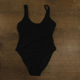 Solid & Striped Hailey One Piece Swimsuit Textured RE25-S1301CT-NR Noir Black XL