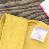 Xhilaration Women's Ribbed Texture Tall Triangle Bikini Top Honey Yellow M