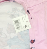Motherhood Maternity V-Neck Side Ruched Maternity Tee Pink Print Stripe M