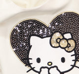 Hello Kitty Girls Lined A-Line Dress with Faux Fur Collar Off White 6X