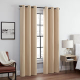 Eclipse Thermal Blackout Grommet Curtains (2 Panels) Beige Brown 42 in x 54 in