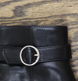 Style & Co.. Savvyyy Belt Booties Heeled Faux Leather Black 8M