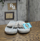 Rockdove Women's Cozy Memory Foam Flip Flop Slipper Gray XL (11-12)