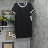 Calvin Klein Womens Embellished Short-Sleeve A Line Dress CD4M2EA5 Black 16